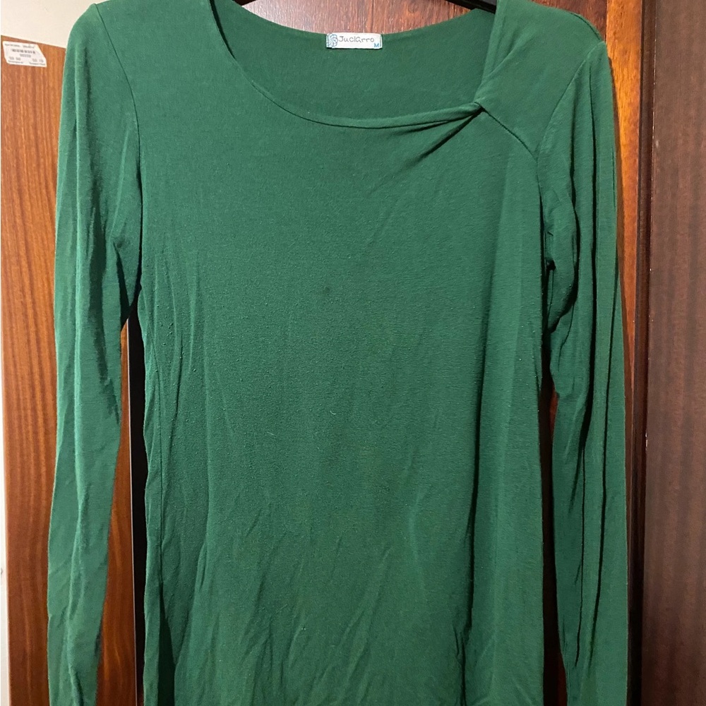 Green Long Sleeve Top